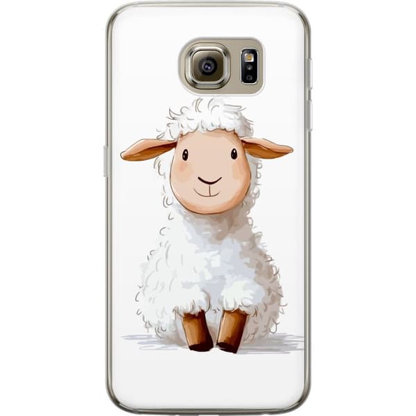 Samsung Galaxy S6 Gennemsigtig cover Sødt Lamm - tegneseriestil til børn og babyprodukter