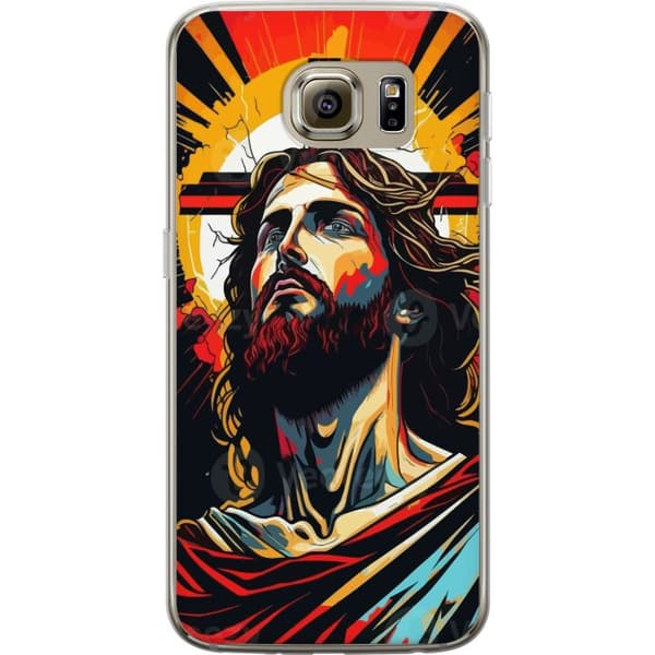 Samsung Galaxy S6 Genomskinligt Skal Jesus & Kort – religiöst motiv med djup symbolik
