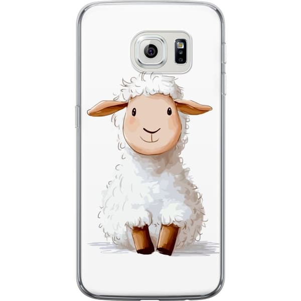 Samsung Galaxy S6 edge Gennemsigtig cover Sødt Lamm - tegneseriestil til børn og babyprodukter