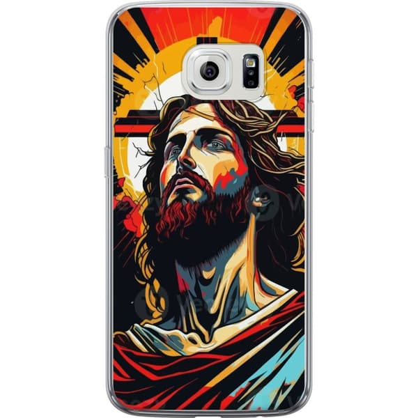 Samsung Galaxy S6 edge Gennemsigtig cover Jesus & Kort - religiøst motiv med dyb symbolik