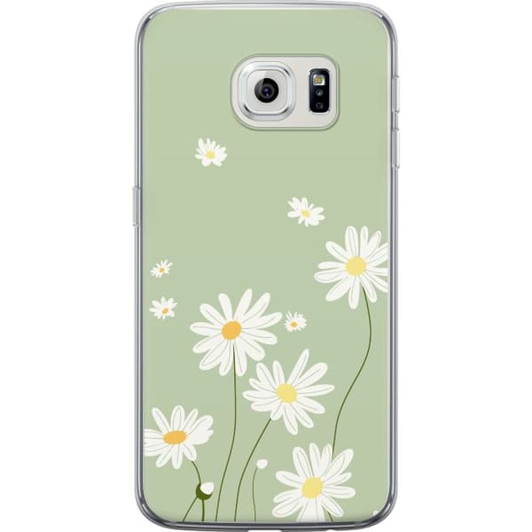 Samsung Galaxy S6 edge Gennemsigtig cover Præstekraver - blomstret mønster i svensk sommerstil