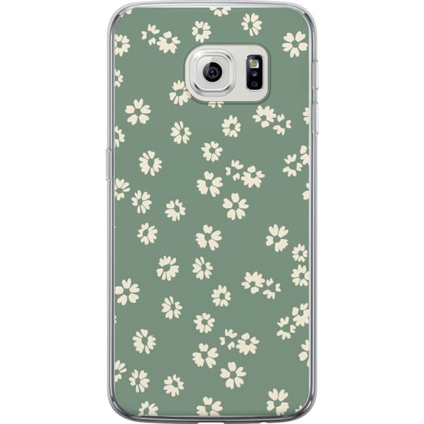 Samsung Galaxy S6 edge Gennemsigtig cover Blomsterdrøm - Farverigt Blomstermønster