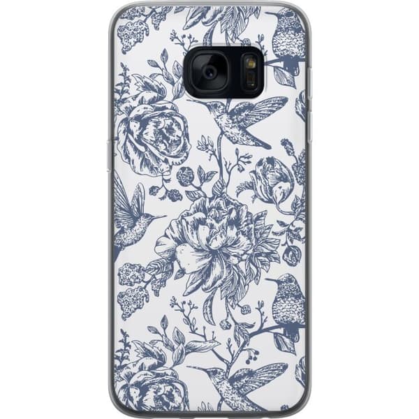 Samsung Galaxy S7 Gennemsigtig cover Blomster & Fugle - Romantisk Vintage-stil Mønster