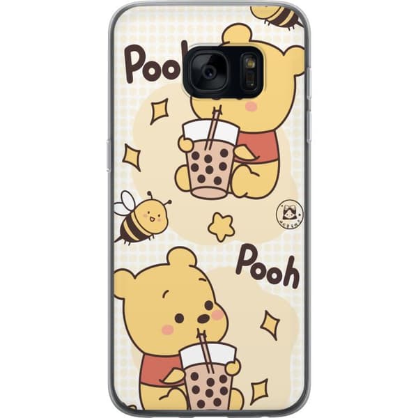 Samsung Galaxy S7 Gjennomsiktig deksel Nalle Pooh stil - klassisk bjørnemotiv i en ny tolkning