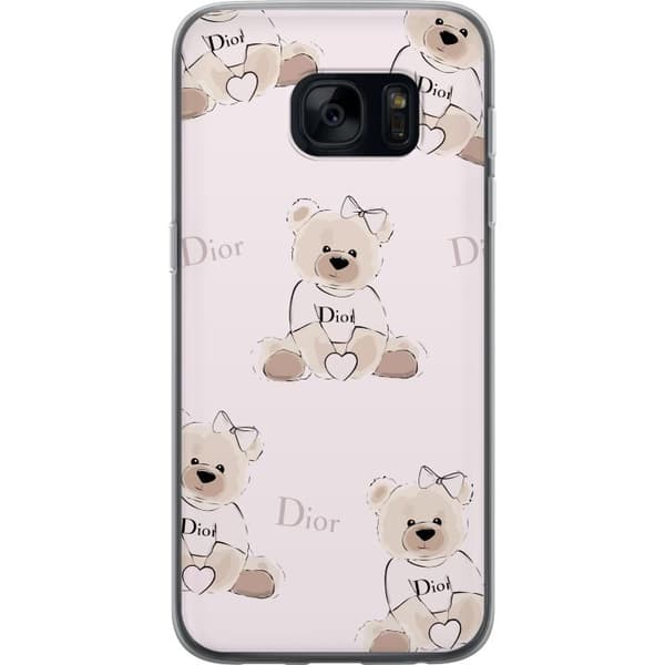 Samsung Galaxy S7 Läpinäkyvä kuori Teddy Dior Vibes - ylellinen nalle muotityyliin