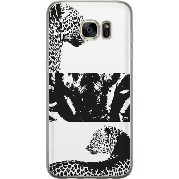 Samsung Galaxy S7 edge Läpinäkyvä kuori Leopard Faces