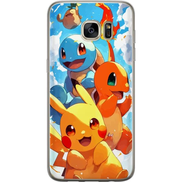 Samsung Galaxy S7 edge Läpinäkyvä kuori Pocket Creatures - innoittanut Pokémonista mainitsematta nimeä
