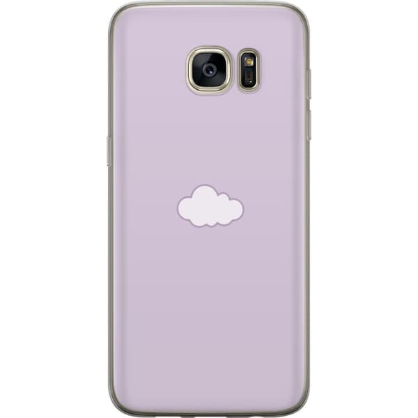 Samsung Galaxy S7 edge Läpinäkyvä kuori Lila Pilvi - minimalistinen pilvi lila taustalla