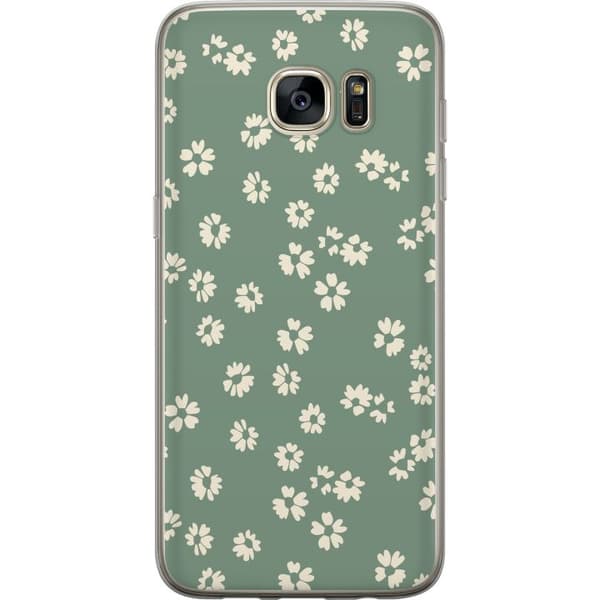 Samsung Galaxy S7 edge Gennemsigtig cover Blomsterdrøm - Farverigt Blomstermønster