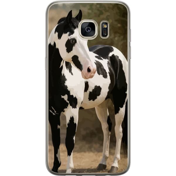 Samsung Galaxy S7 edge Läpinäkyvä kuori Kaunis Hevonen - elegantti hevonen kuva-aihe