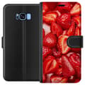 Miniatyrbilde 1 av 3: Samsung Galaxy S8 Lommeboketui Jordbærmønster - søtt motiv med sommerfølelse