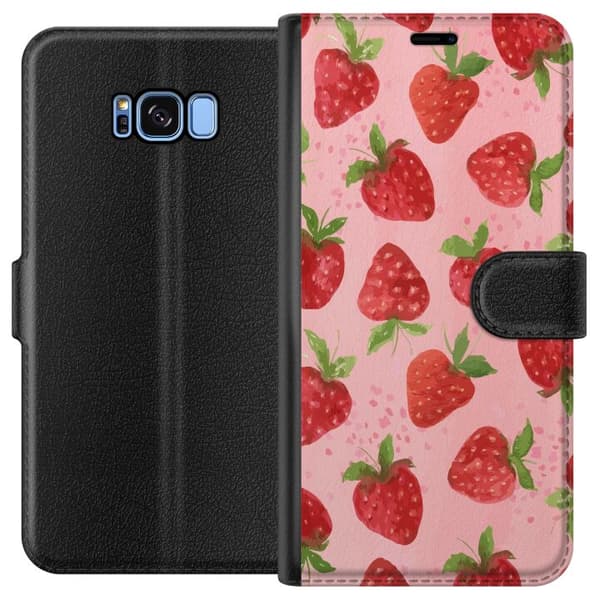 Samsung Galaxy S8 Lommeboketui Jordbærdrømmer - Retro-stil jordbærmønster