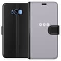 Miniatyrbilde 1 av 3: Samsung Galaxy S8 Lommeboketui Lilla Blomminimalisme - stilig blomstermotiv på lilla bakgrunn