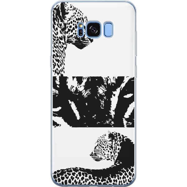 Samsung Galaxy S8 Gennemsigtig cover Leopard Faces