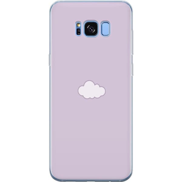 Samsung Galaxy S8 Gennemsigtig cover Lilla Sky - minimalistisk sky på lilla baggrund