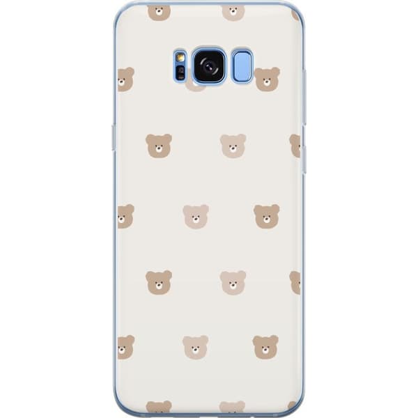 Samsung Galaxy S8 Gennemsigtig cover Teddybaggrund - søde teddybjørne mod en blød baggrund