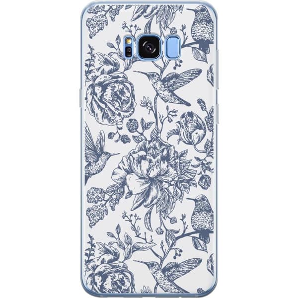Samsung Galaxy S8+ Läpinäkyvä kuori Kukat & Linnut - Romanttinen Vintage-tyylinen Kuviointi