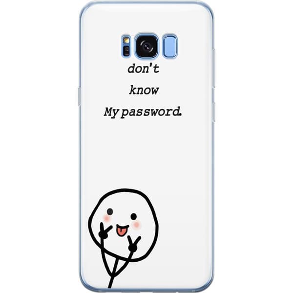 Samsung Galaxy S8+ Genomskinligt Skal You Don’t Know My Password – edgy textmotiv med attityd