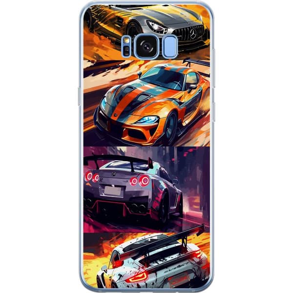 Samsung Galaxy S8+ Läpinäkyvä kuori Ralli kuume - vauhdikas teema ralliautoilla