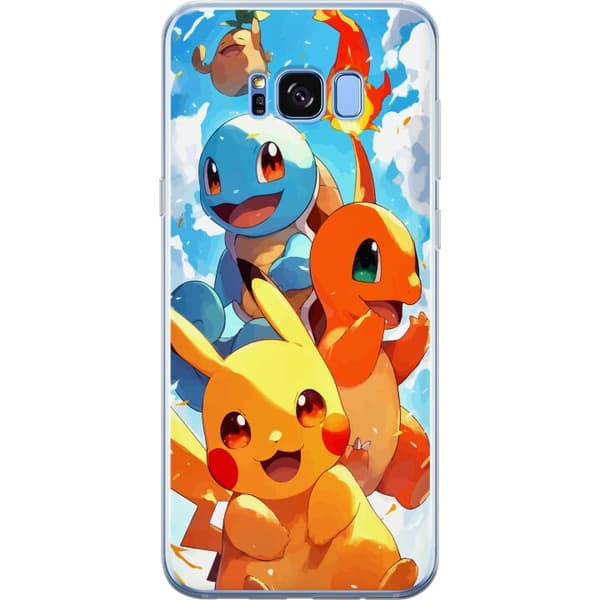 Samsung Galaxy S8+ Läpinäkyvä kuori Pocket Creatures - innoittanut Pokémonista mainitsematta nimeä