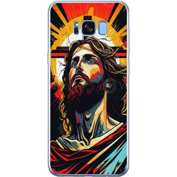 Samsung Galaxy S8+ Genomskinligt Skal Jesus & Kort – religiöst motiv med djup symbolik