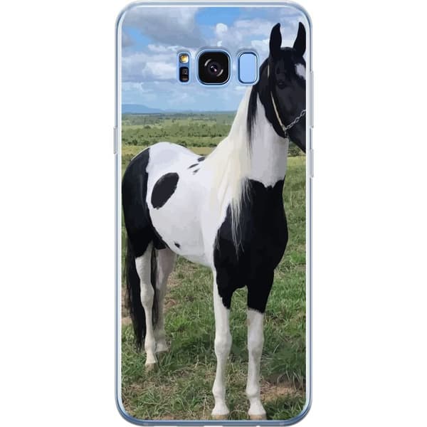 Samsung Galaxy S8+ Läpinäkyvä kuori Hevosen Taika - tyylikäs hevonen rauhallisessa väriskaalassa