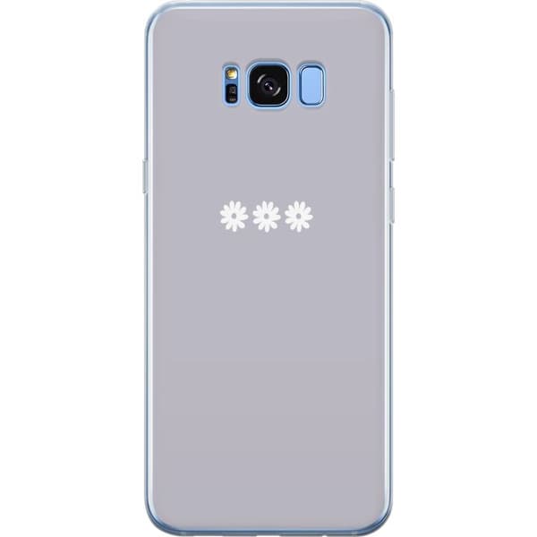 Samsung Galaxy S8+ Läpinäkyvä kuori Lila Blomminimalismi - tyylikäs kukkakuva lila taustalla