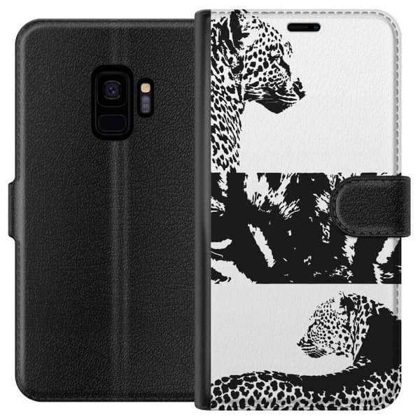 Samsung Galaxy S9 Tegnebogsetui Leopard Faces