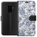 Miniatyrbilde 1 av 3: Samsung Galaxy S9 Lommeboketui Blomster & Fugler - Romantiskt Vintage-stil Mønster