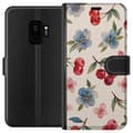 Miniatyrbilde 1 av 3: Samsung Galaxy S9 Lommeboketui Bær & Blomster - mønster med blå blomster og skogsbær