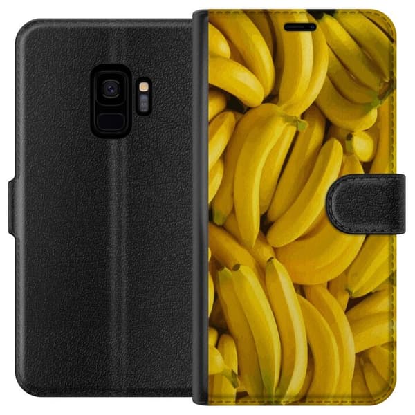 Samsung Galaxy S9 Tegnebogsetui Banan mønster