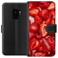 Miniatyrbillede 1 af 3: Samsung Galaxy S9 Tegnebogsetui Jordbærmønster - sødt motiv med sommerstemning