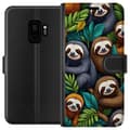 Miniatyrbillede 1 af 3: Samsung Galaxy S9 Tegnebogsetui Sengångarstil - afslappet motiv med sød dovendyr