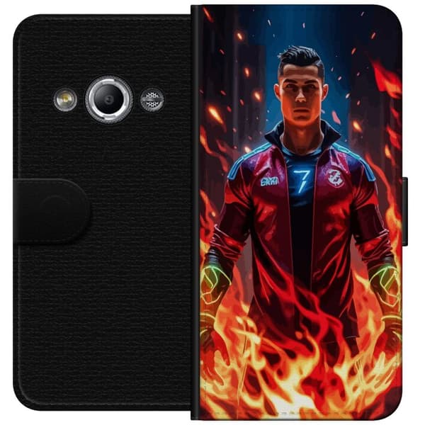 Samsung Galaxy Xcover 3 Plånboksfodral Ronaldo Inferno – fotbollshjälte i eldflammor