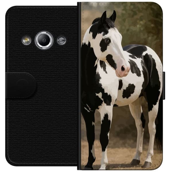Samsung Galaxy Xcover 3 Tegnebogsetui Smuk Hest - elegant illustration af hestemotiv