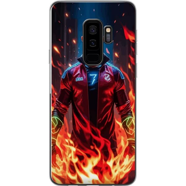 Samsung Galaxy S9+ Gjennomsiktig deksel Ronaldo Inferno - fotballhelt i flammer
