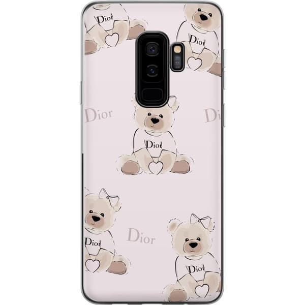 Samsung Galaxy S9+ Gennemsigtig cover Teddy Dior Vibes - luksuriøs bamse i modetil