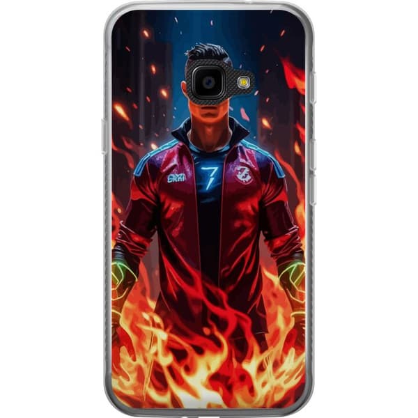 Samsung Galaxy Xcover 4 Gjennomsiktig deksel Ronaldo Inferno - fotballhelt i flammer