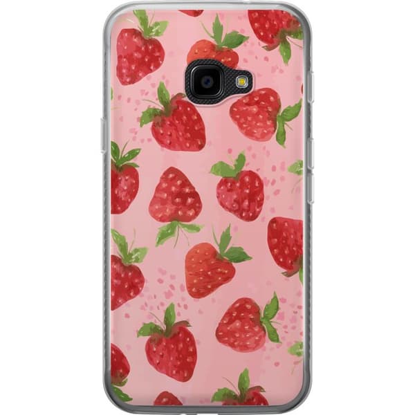 Samsung Galaxy Xcover 4 Gjennomsiktig deksel Jordbærdrømmer - Retro-stil jordbærmønster