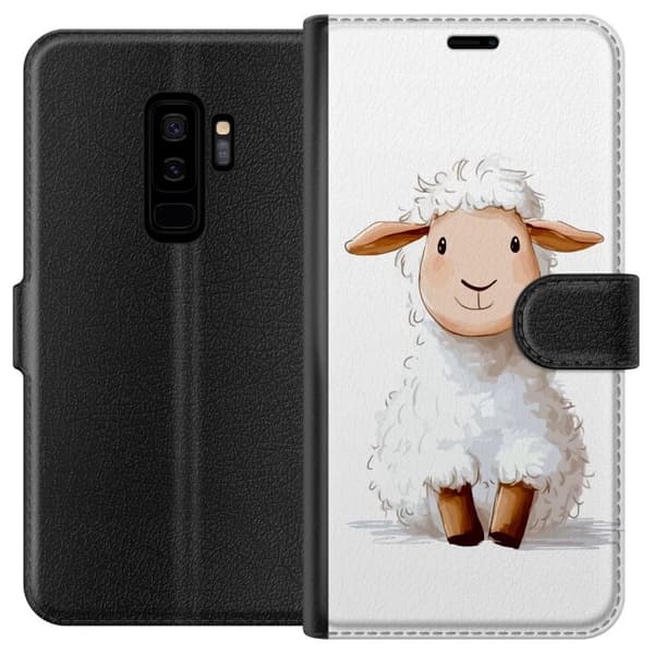 Samsung Galaxy S9+ Lommeboketui Søtt Lam - tegneseriestil for barn og babyprodukter