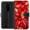 Miniatyrbillede 1 af 3: Samsung Galaxy S9+ Tegnebogsetui Jordbærmønster - sødt motiv med sommerstemning