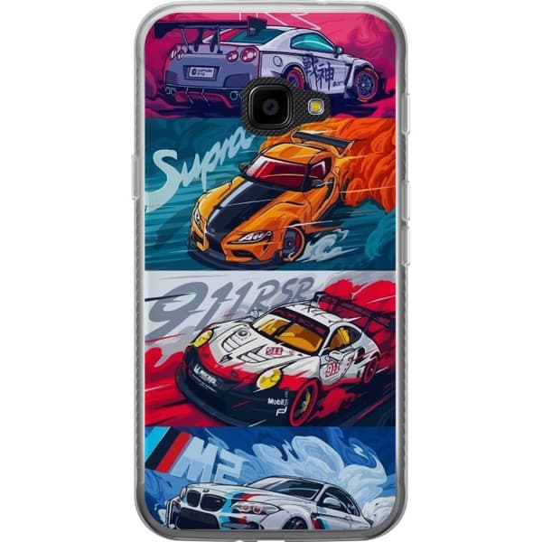 Samsung Galaxy Xcover 4 Gjennomsiktig deksel Fartfylte Biler - Tegnet Mønster med Action