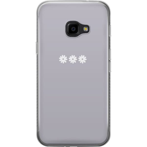 Samsung Galaxy Xcover 4 Gjennomsiktig deksel Lilla Blomminimalisme - stilig blomstermotiv på lilla bakgrunn