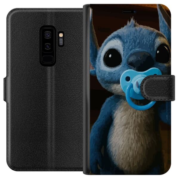 Samsung Galaxy S9+ Tegnebogsetui Stitch & Napp - babytema med sød karakter