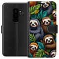 Miniatyrbillede 1 af 3: Samsung Galaxy S9+ Tegnebogsetui Sengångarstil - afslappet motiv med sød dovendyr
