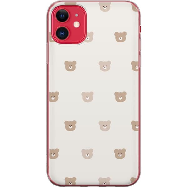 Apple iPhone 11 Gjennomsiktig deksel Teddybakgrunn - søte teddybjørner mot en myk bakgrunn