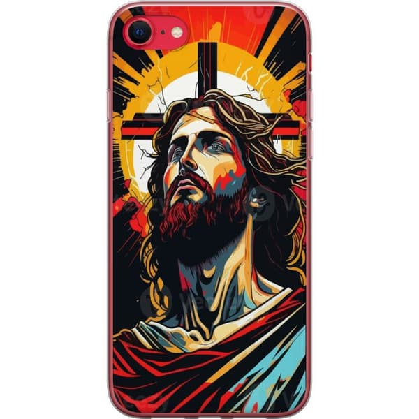 Apple iPhone 8 Läpinäkyvä kuori Jeesus ja Kortti - uskonnollinen motiivi syvällä symboliikalla