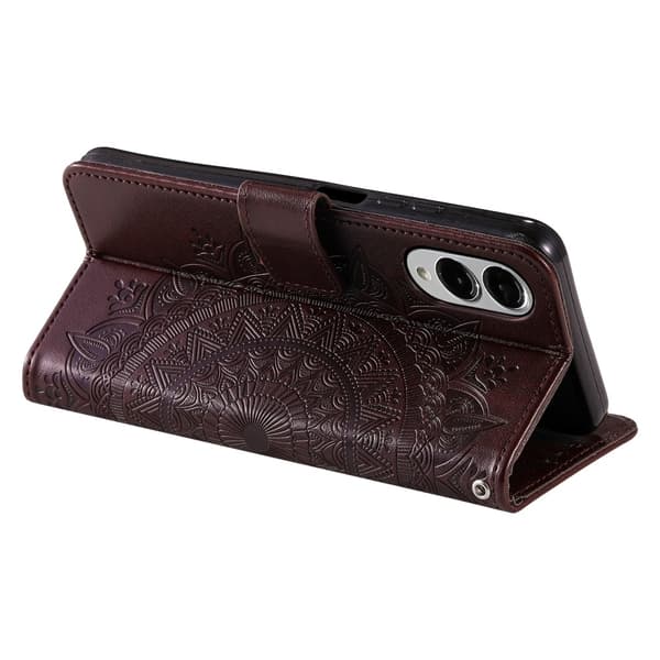 Til Samsung Galaxy S25 Edge tegnebogscover Cover Shell Mandala Blomstermønster