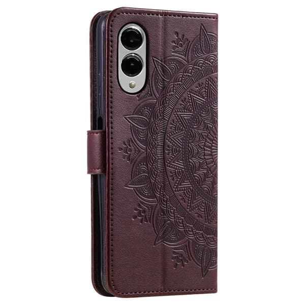 Til Samsung Galaxy S25 Edge tegnebogscover Cover Shell Mandala Blomstermønster
