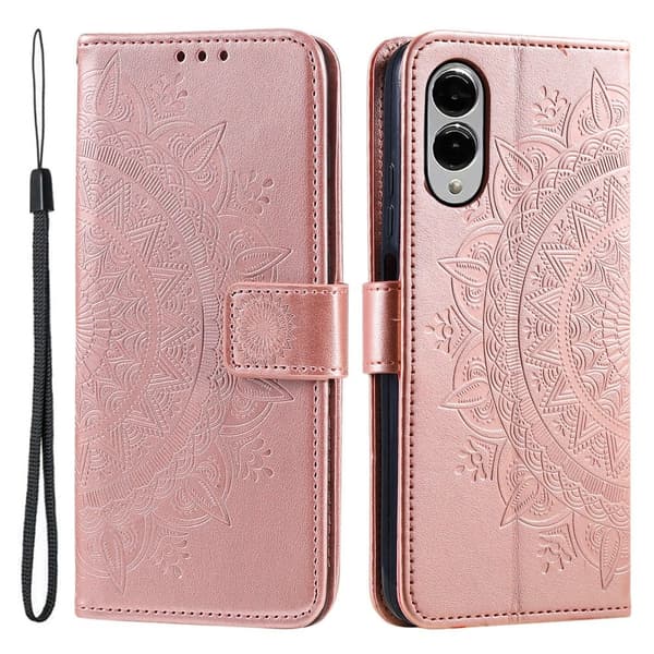 För Samsung Galaxy S25 Edge plånboksfodral Fodral Skal Mandala blommönster